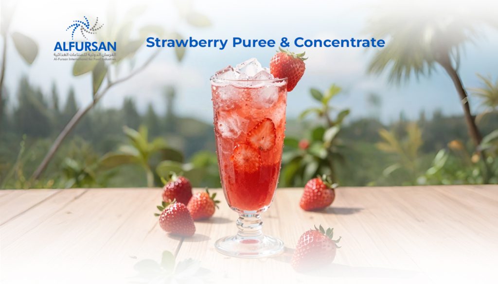 Strawberry Puree & Concentrate | Al Fursan International for Food Industries Fresh strawberry drink made with premium strawberry puree and concentrate by Al Fursan International for Food Industries