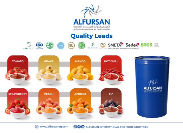 Quality Puree and Concentrates by Al Fursan International for Food Inddustries