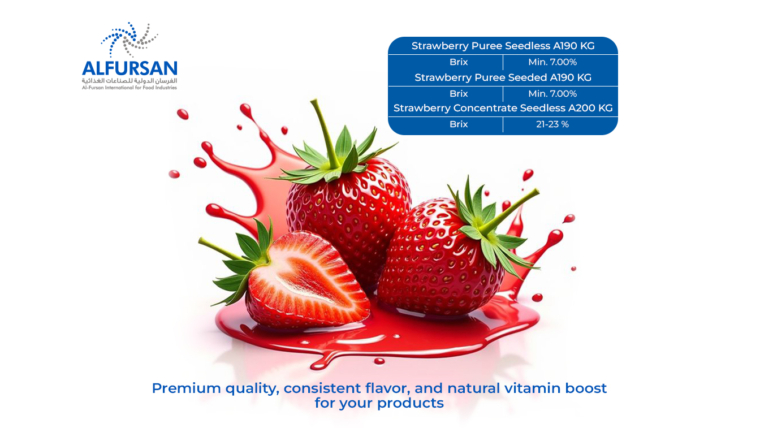 Quality Strawberry Puree Manufacturer in Egypt | Al Fursan International